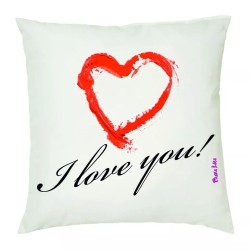 cuscino 40x40 scritta i love you cuore rosso idea regalo san valentino