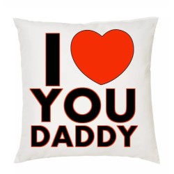 cuscino 40x40 scritta i love you daddy papa' idea regalo festa compleanno