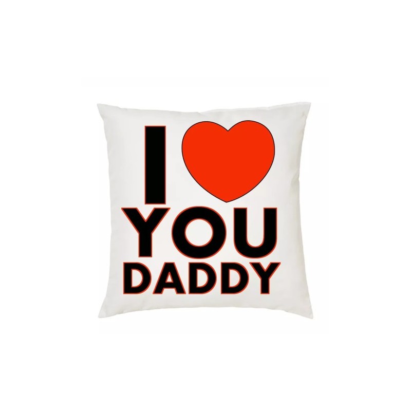 cuscino 40x40 scritta i love you daddy papa' idea regalo festa compleanno