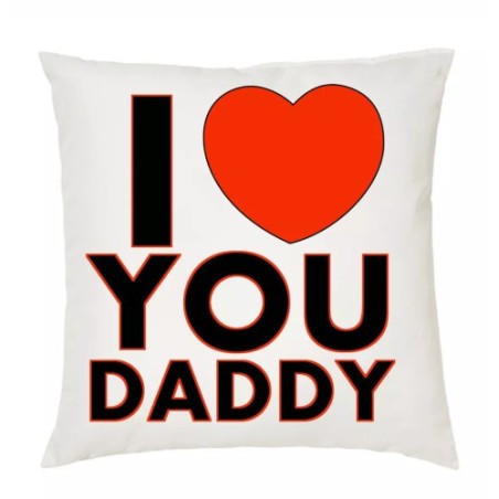 cuscino 40x40 scritta i love you daddy papa' idea regalo festa compleanno