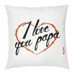 cuscino 40x40 scritta I LOVE YOU PAPA' festa auguri compleanno
