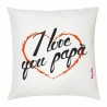 cuscino 40x40 scritta I LOVE YOU PAPA' festa auguri compleanno
