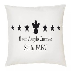 cuscino 40x40 scritta il mio angelo custode sei tu papa' idea regalo compleanno