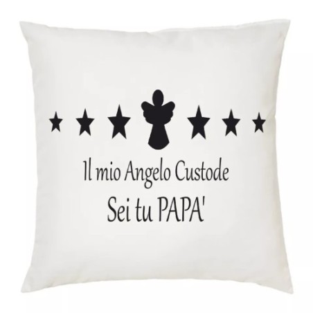 cuscino 40x40 scritta il mio angelo custode sei tu papa' idea regalo compleanno
