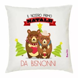 cuscino 40x40 scritta il nostro primo natale da bisnonni regalo natale nipoti