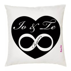 cuscino 40x40 scritta io e te forever infinito idea regalo cuore san valentino