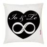 cuscino 40x40 scritta io e te forever infinito idea regalo cuore san valentino