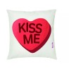 cuscino 40x40 scritta kiss me cuore rosso regalo san valentino uomo donna amore