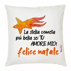 cuscino 40x40 scritta la stella cadente piu bella sei tu amore regalo natale