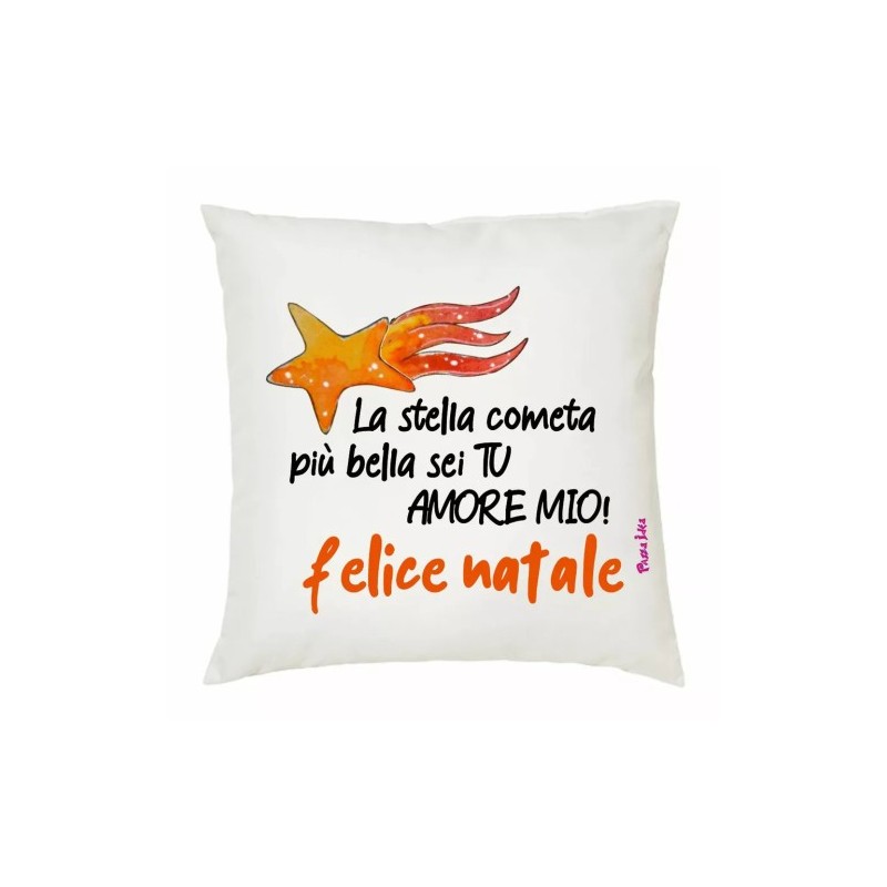 cuscino 40x40 scritta la stella cadente piu bella sei tu amore regalo natale