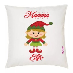 cuscino 40x40 scritta mamma elfo idea regalo natale