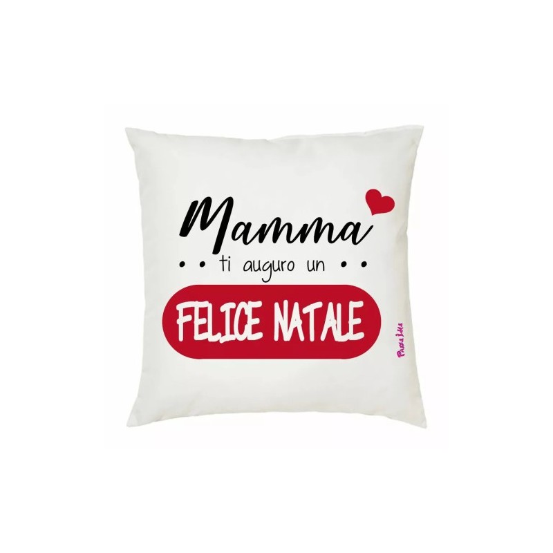 cuscino 40x40 scritta mamma ti auguro un felice natale auguri regalo mamma madre
