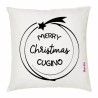 cuscino 40x40 scritta merry christmas cugino buon natale auguri regalo cugini