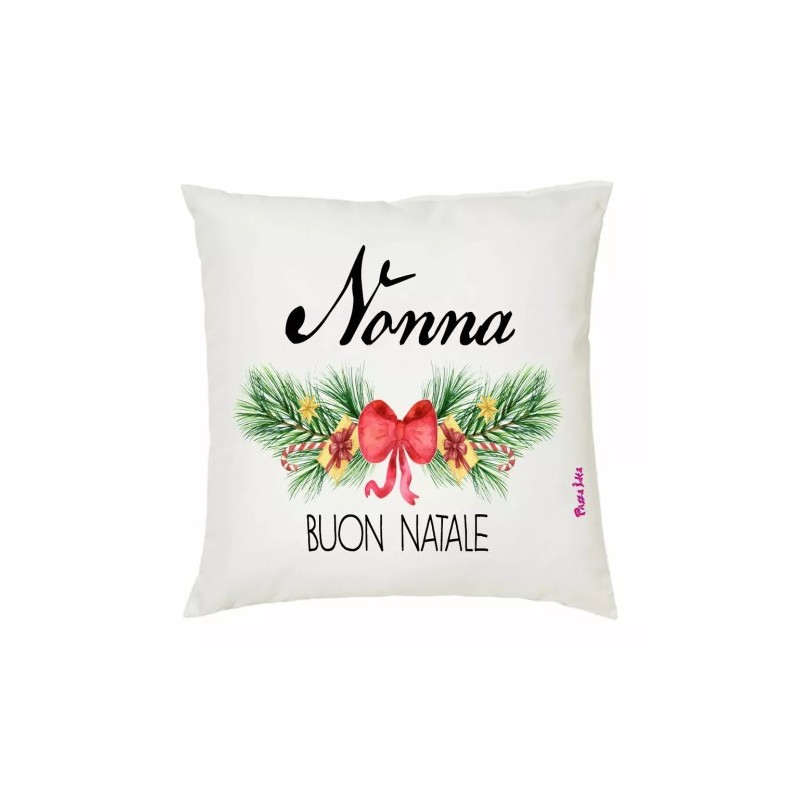 cuscino 40x40 scritta nonna buon natale regalo natale nonna nipoti
