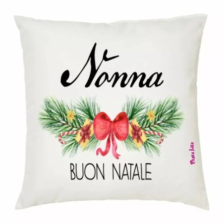 cuscino 40x40 scritta nonna buon natale regalo natale nonna nipoti