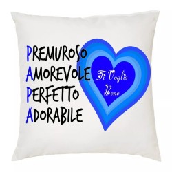 cuscino 40x40 scritta papà ti voglio bene idea regalo festa papa' compleanno