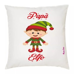 cuscino 40x40 scritta papa' elfo idea regalo natale famiglia