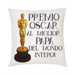 cuscino 40x40 scritta premio oscar miglior papa' idea regalo festa compleanno
