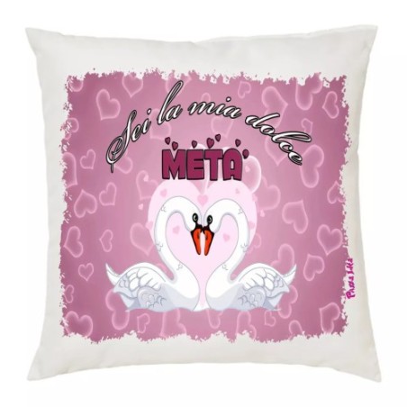 cuscino 40x40 scritta sei la mia dolce metà idea regalo san valentino uomo donna