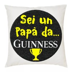 cuscino 40x40 scritta sei un papà da guinness idea regalo festa papa' compleanno