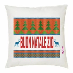 cuscino 40x40 scritta simpatica buon natale zio regalo feste natale