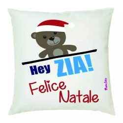 cuscino 40x40 scritta simpatica hey zia felice natale regalo