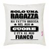 cuscino 40x40 scritta solo una ragazza ha fatto breccia san valentino regalo