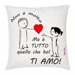 cuscino 40x40 scritta ti amo cuore idea regalo cuore san valentino