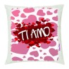 cuscino 40x40 scritta ti amo cuori cuore idea regalo san valentino uomo donna