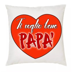 cuscino 40x40 scritta ti voglio bene papa' cuore idea regalo festa compleanno