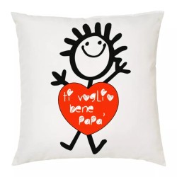 cuscino 40x40 scritta ti voglio bene papa' idea regalo festa papa' compleanno