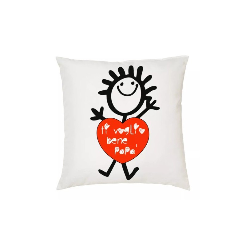 cuscino 40x40 scritta ti voglio bene papa' idea regalo festa papa' compleanno
