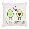 cuscino 40x40 scritta tu mi completi festa innamorati regalo amore cuori