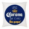 cuscino 40x40 scritta una corona per mio re idea regalo festa papa' compleanno