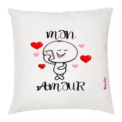 cuscino 40x40 scritto mon amour idea regalo festa innamorati uomo donna