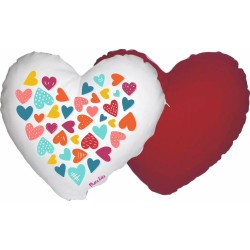 cuscino a forma di cuore con disegno cuore cuori festa innamorati amore regalo
