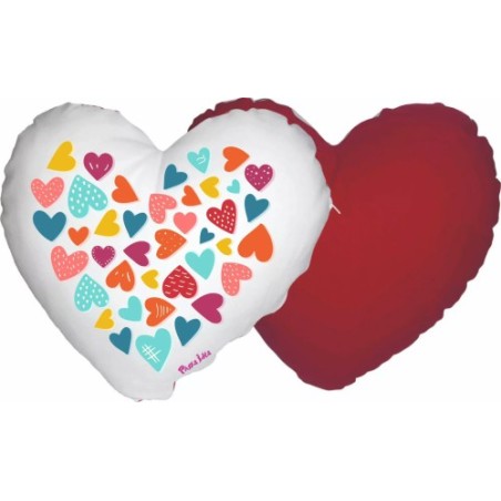 cuscino a forma di cuore con disegno cuore cuori festa innamorati amore regalo