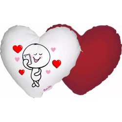 cuscino a forma di cuore con disegno cuore rosso festa innamorati amore regalo