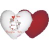 cuscino a forma di cuore con disegno gatto cuori festa innamorati amore regalo
