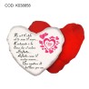 cuscino a forma di cuore con scritta poesia i love you AMORE san valentino