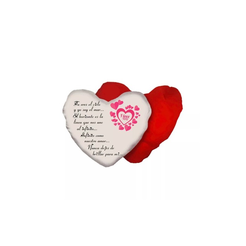 cuscino cuore scritta in spagnolo poesia san valentino amore i love you