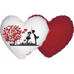 cuscino forma cuore disegno cuori albero vita festa innamorati amore donna uomo