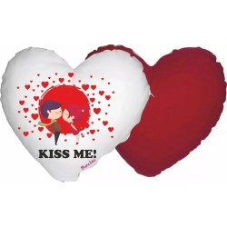 cuscino forma cuore disegno cuori festa innamorati amore kiss me