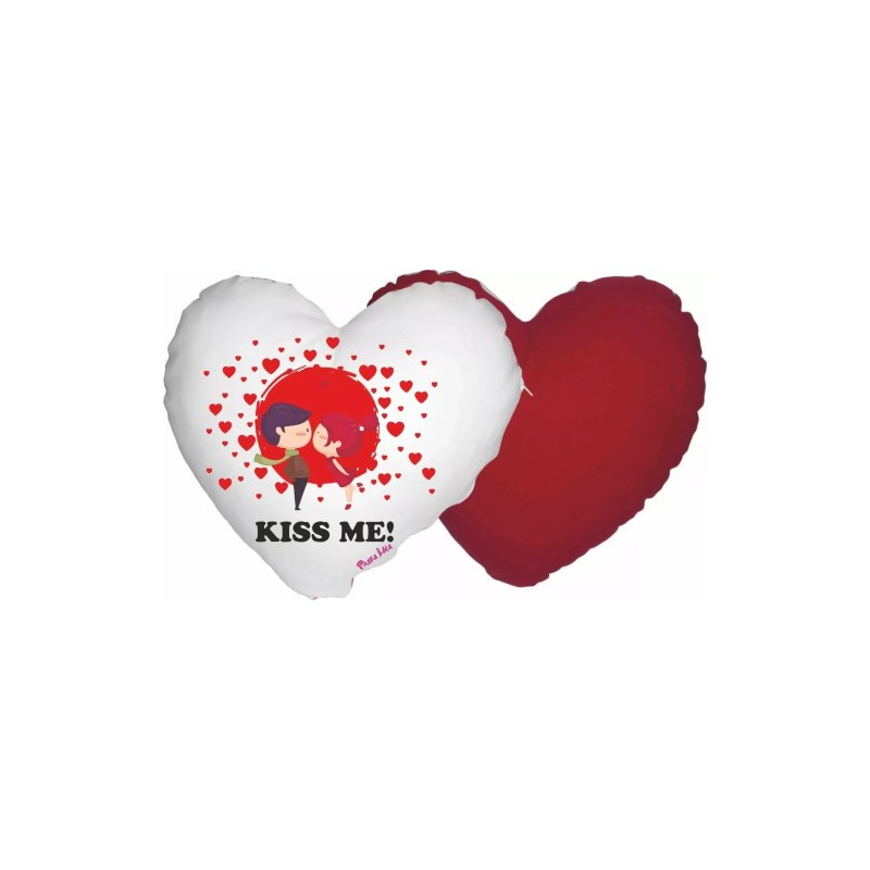 cuscino forma cuore disegno cuori festa innamorati amore kiss me