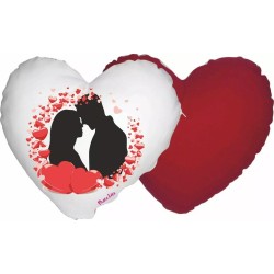 cuscino forma cuore disegno cuori festa innamorati amore uomo donna