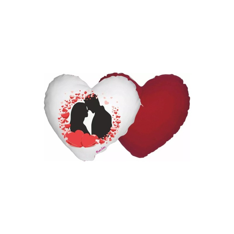 cuscino forma cuore disegno cuori festa innamorati amore uomo donna