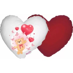 cuscino forma cuore disegno cuori orsetto festa innamorati amore donna uomo