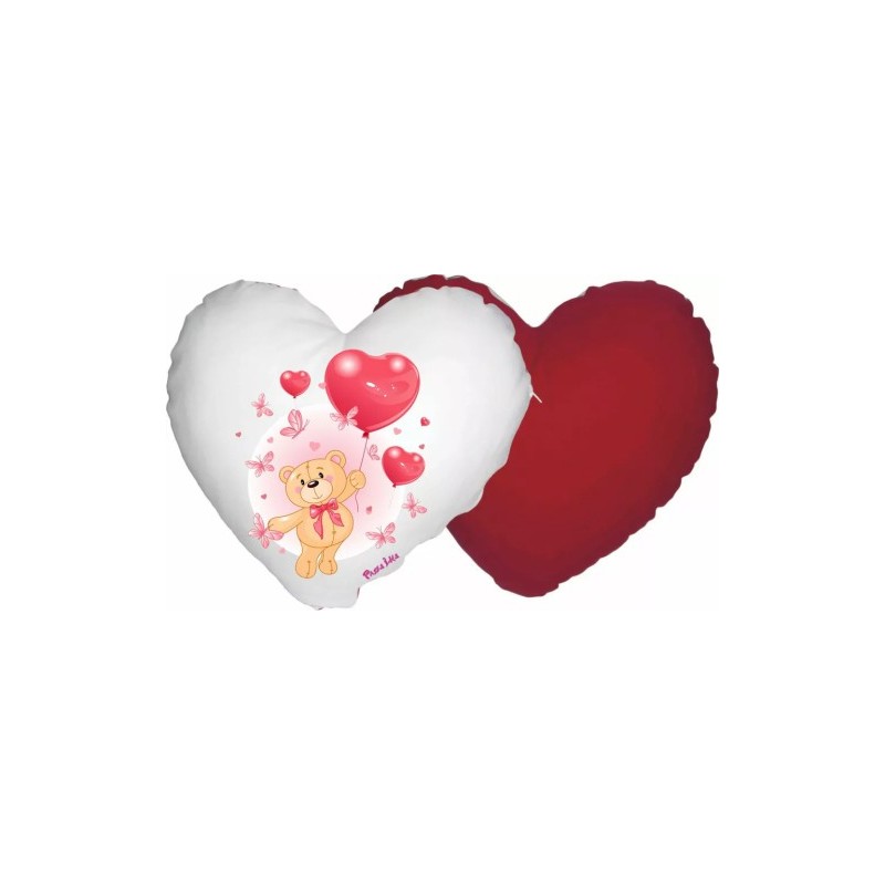cuscino forma cuore disegno cuori orsetto festa innamorati amore donna uomo