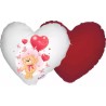 cuscino forma cuore disegno cuori orsetto festa innamorati amore donna uomo