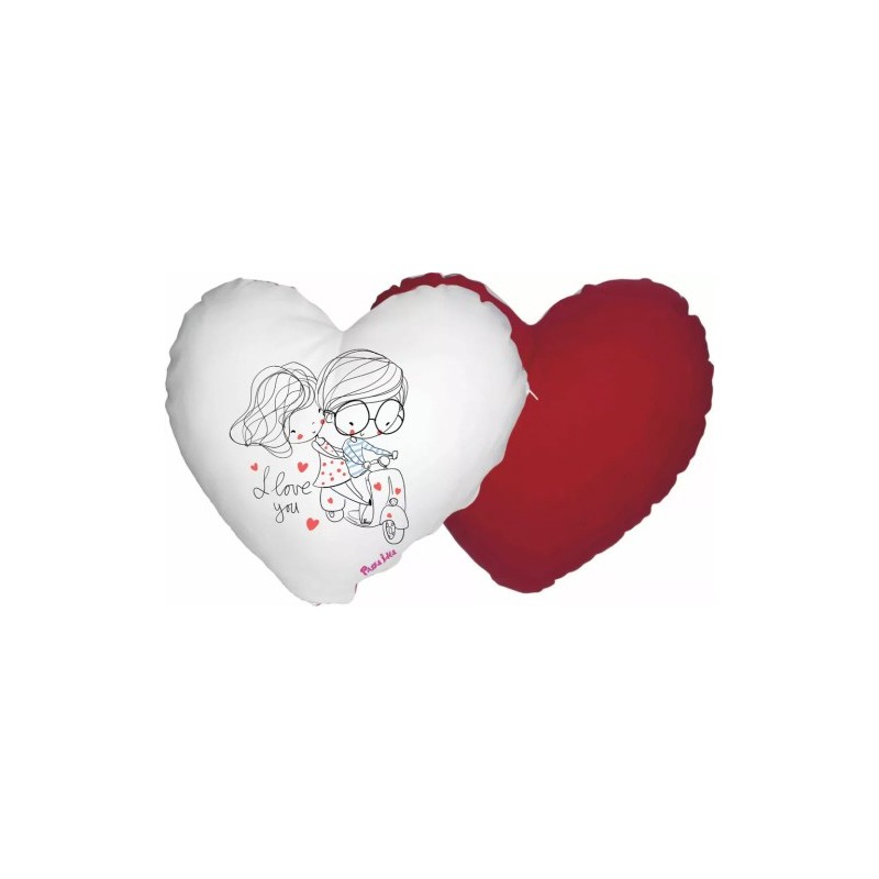 cuscino forma cuore scritta i love you festa innamorati donna uomo